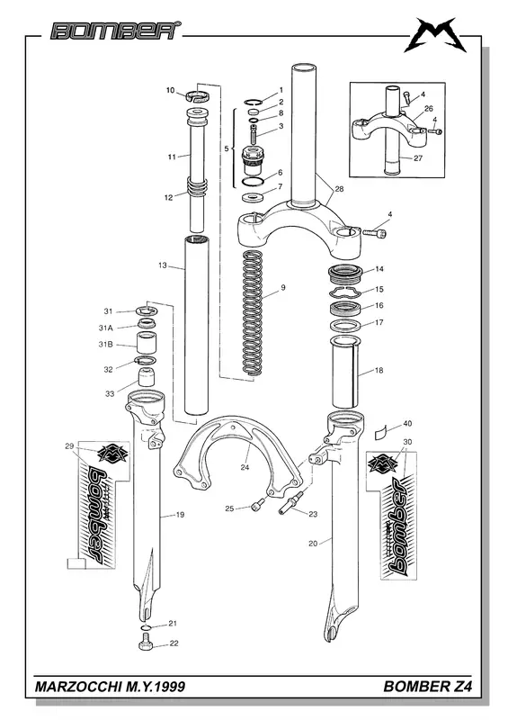 Marzocchi Bomber Foot Screw Z3 light (1997+) – 532837 – IN PRODUCTION NOW!!✨ 5