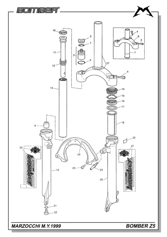 Marzocchi Bomber Foot Screw Z3 light (1997+) – 532837 – IN PRODUCTION NOW!!✨ 4