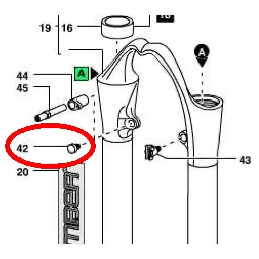 Marzocchi Brake Cable Support 30/32 V-Brake Replacement Blind Stuffing Right Site - 5321106 (2003-2011) - IN STOCK! 3